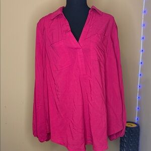 Torrid Vibrant Pink Blouse